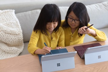 students on surface